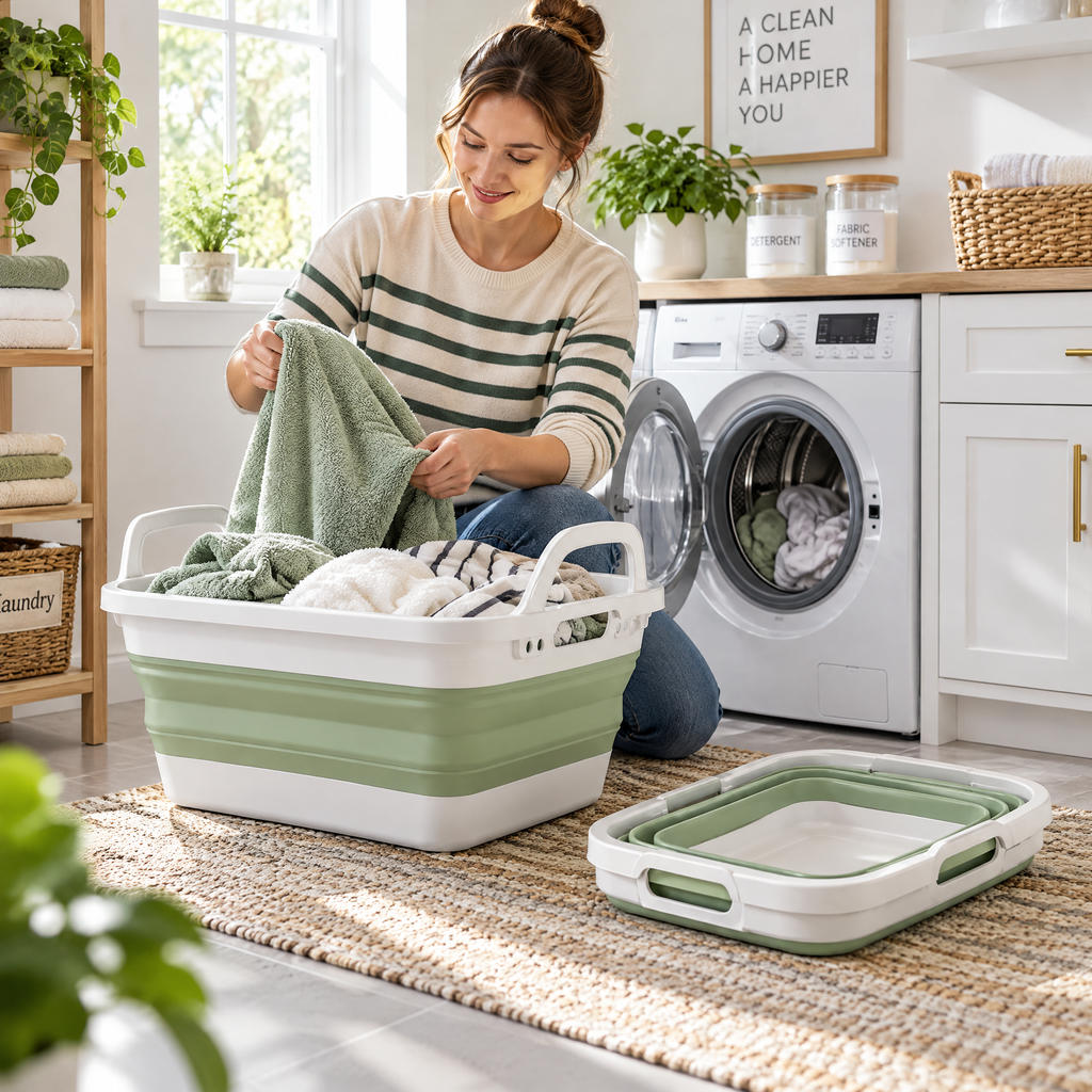 zyqverul Collapsible Laundry Basket — everyday use