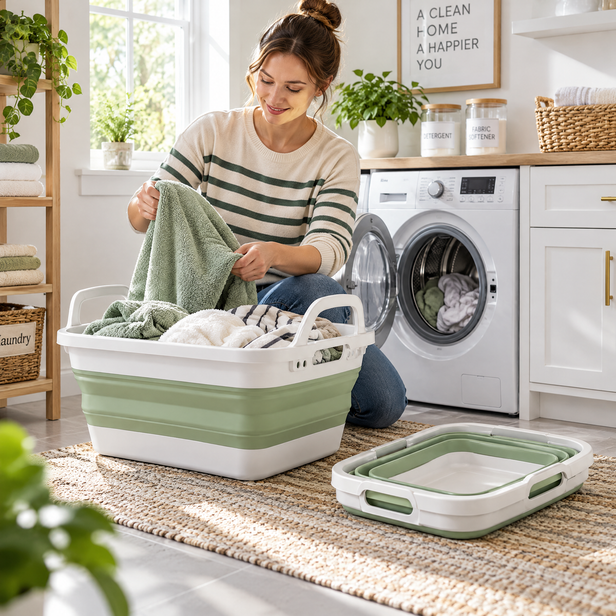 zyqverul Collapsible Laundry Basket — everyday use