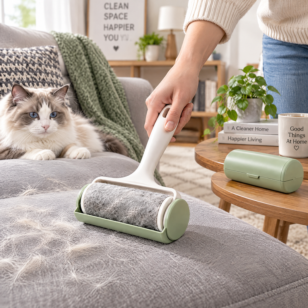 zyqverul Reusable Lint Roller with Case — lifestyle view