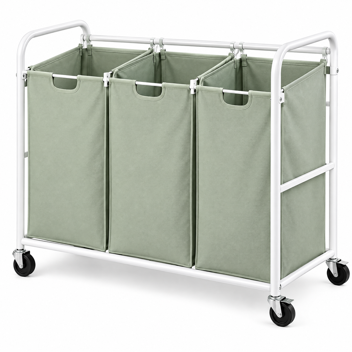 zyqverul 3-Compartment Rolling Laundry Sorter — product view