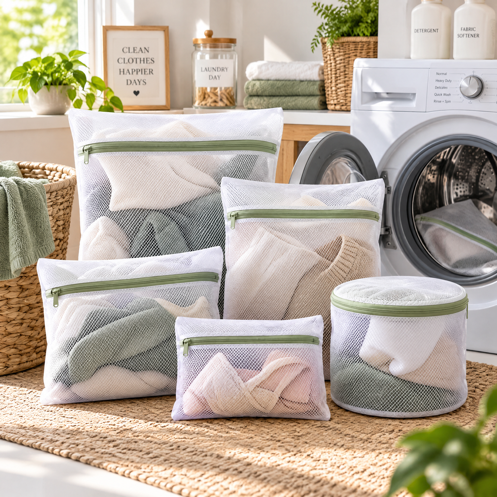 zyqverul Fine-Mesh Laundry Bag Set — lifestyle view