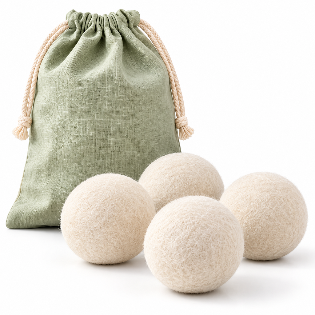zyqverul Wool Dryer Balls with Storage Pouch — product view