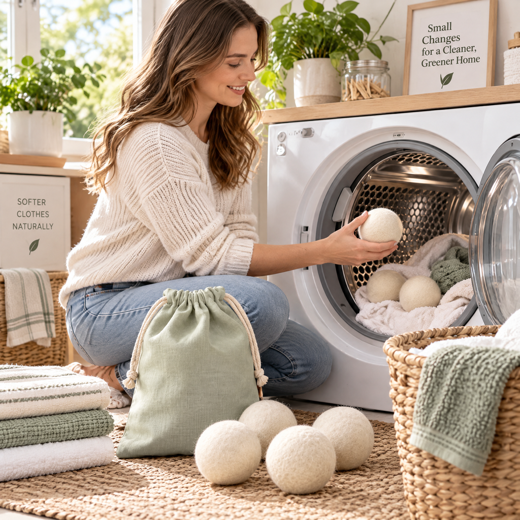 zyqverul Wool Dryer Balls with Storage Pouch — everyday use